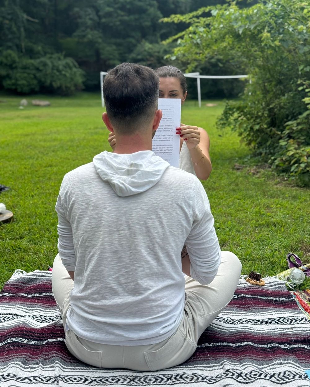 Intention setting before a Kambo ceremony in New Jersey